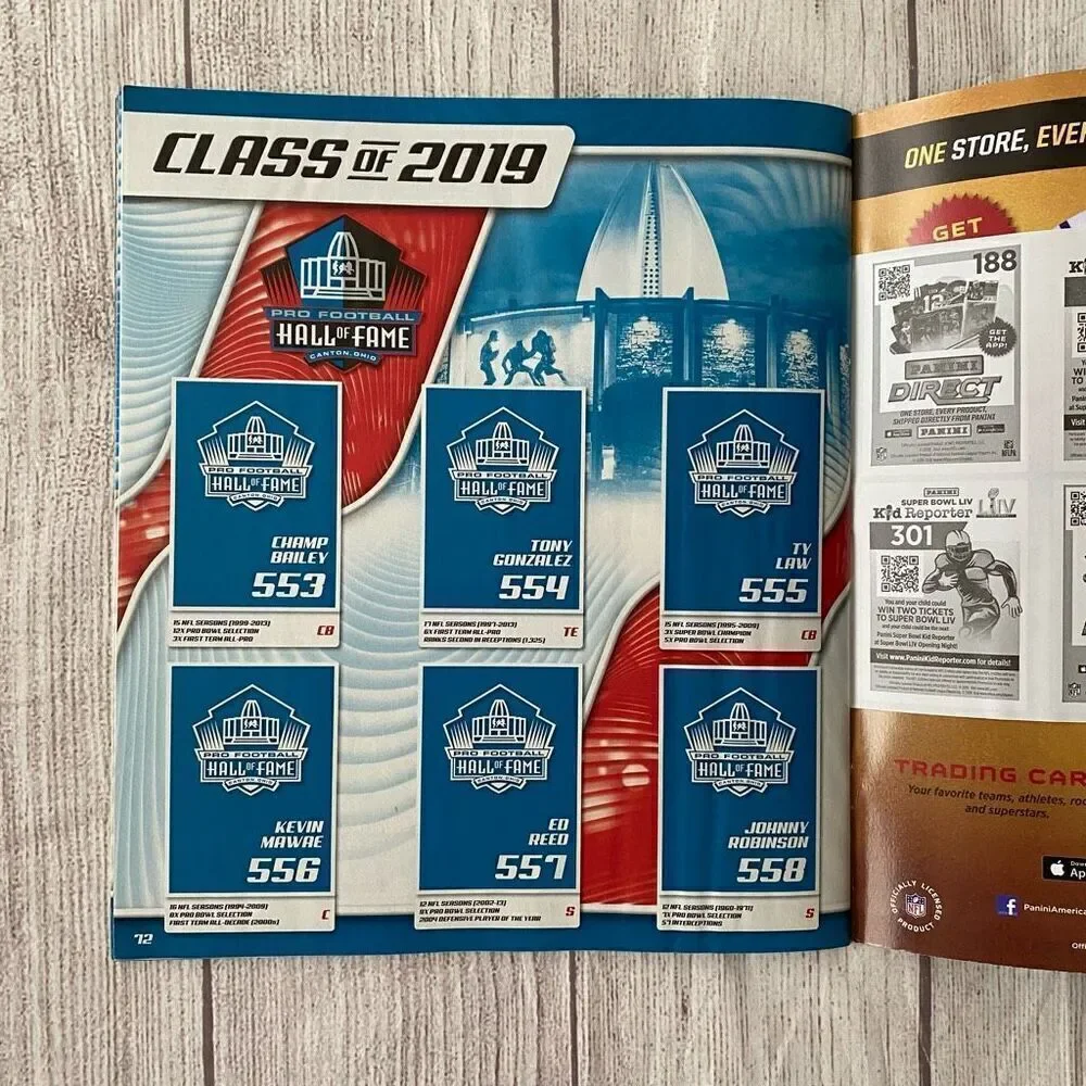 NFL 2019 sticker album book brand new